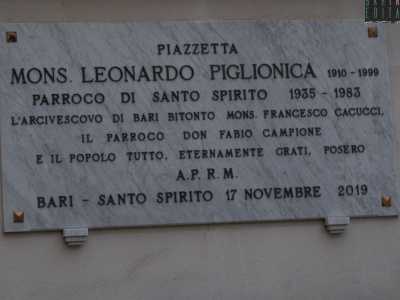 � questo il risultato dei lavori eseguiti tra il 1954 e il 1956, voluti dal decano dei prelati santospiritesi, don Leonardo Piglionica, in carica dal 1935 al 1983